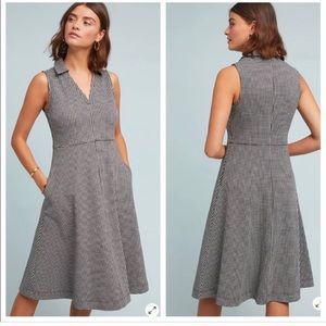 Maeve Anthropologie houndstooth v neck dress. Size 4.